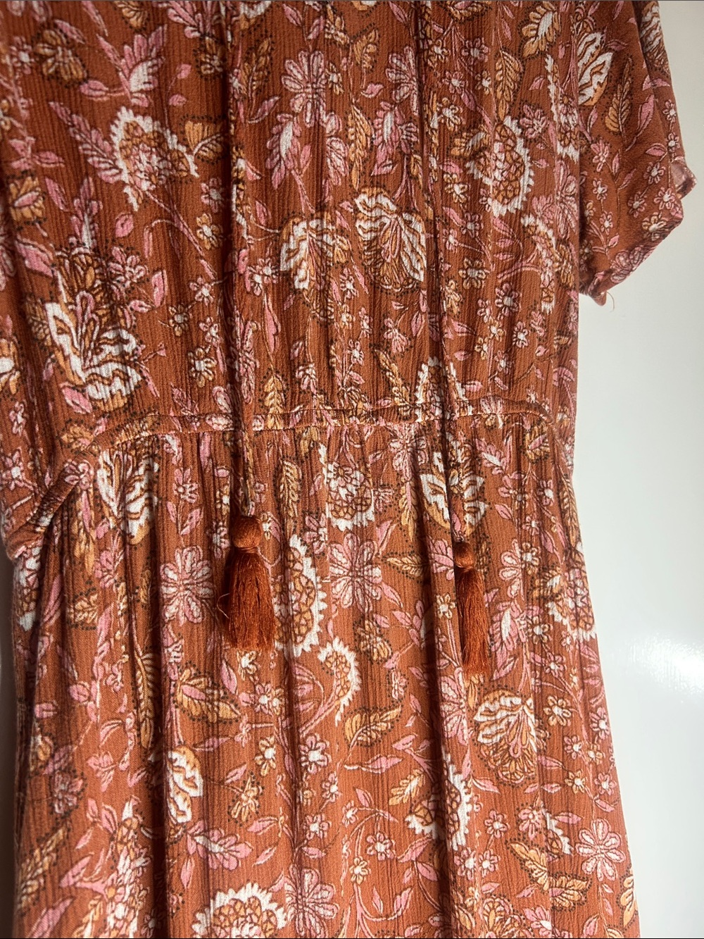 Knox Rose Rust Floral Boho Maxi Dress - Picture 5 of 8